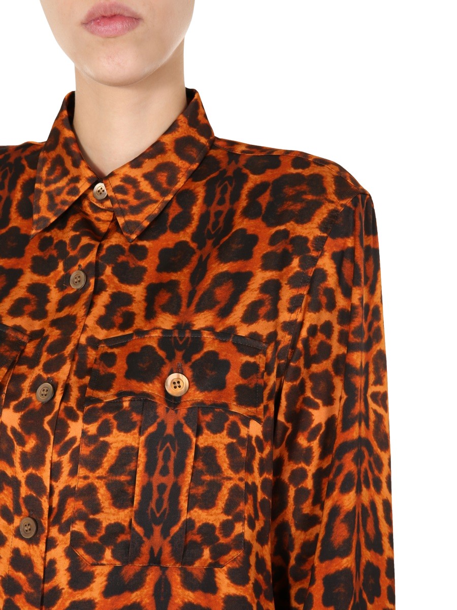 Dries van Noten "Caffy" Shirt Bruin