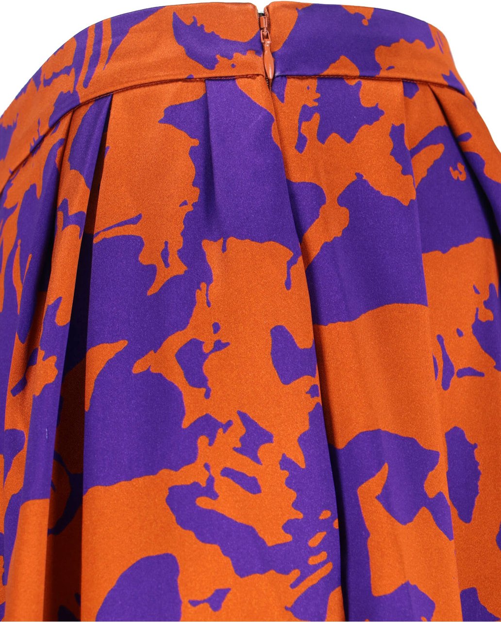 Dries van Noten Flowing Orange Skirt With Smooth Texture Divers