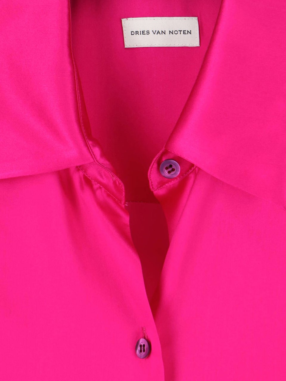 Dries van Noten Pink Clea Loose-Fitting Silk Blouse Roze