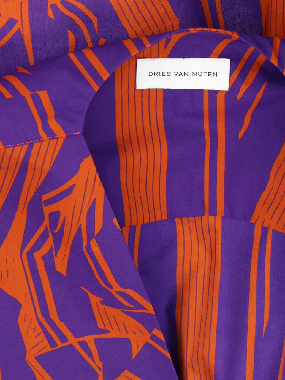 Dries van Noten Vibrant Orange Button-Down Shirt With Structured Collar Divers