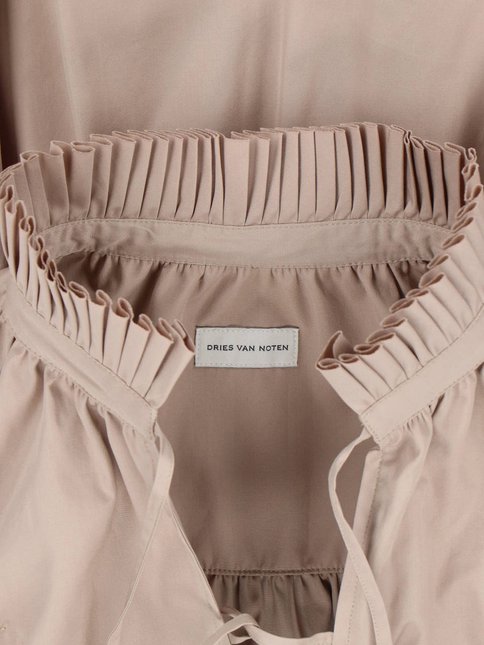 Dries van Noten Tailored Beige Shirt With Classic Button-Down Design Neutraal
