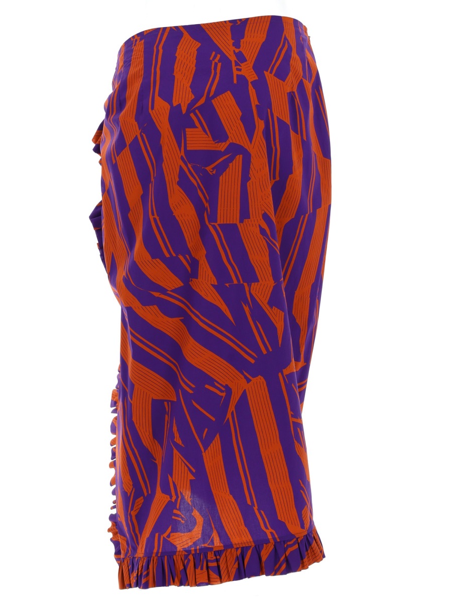 Dries van Noten Sina Asymmetric Cascading Ruffles Skirt Zwart