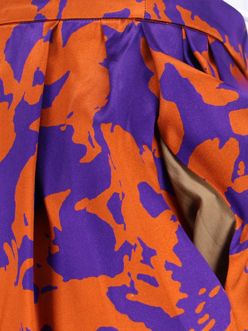 Dries van Noten Flowing Orange Skirt With Smooth Texture Divers