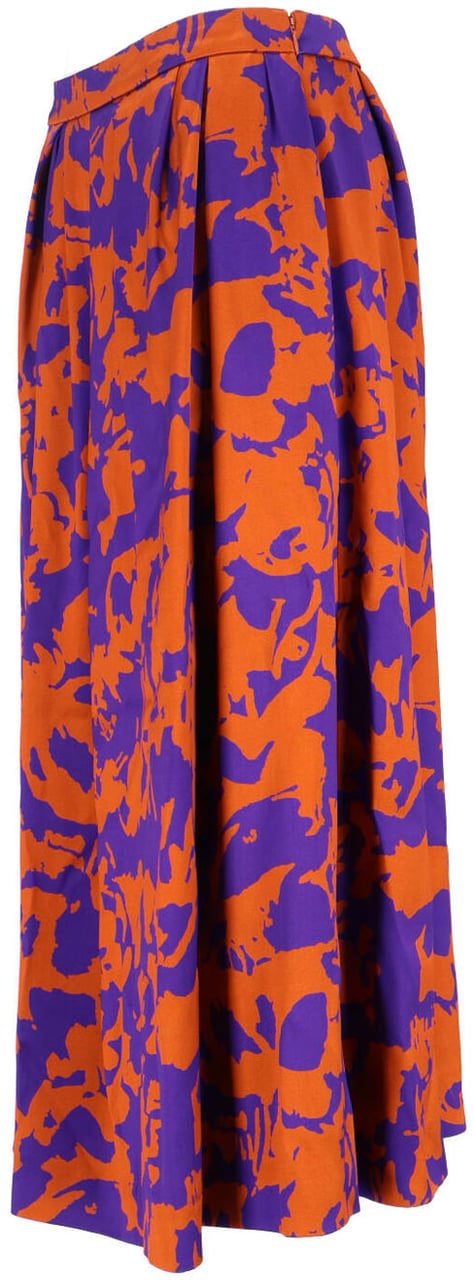 Dries van Noten Flowing Orange Skirt With Smooth Texture Divers