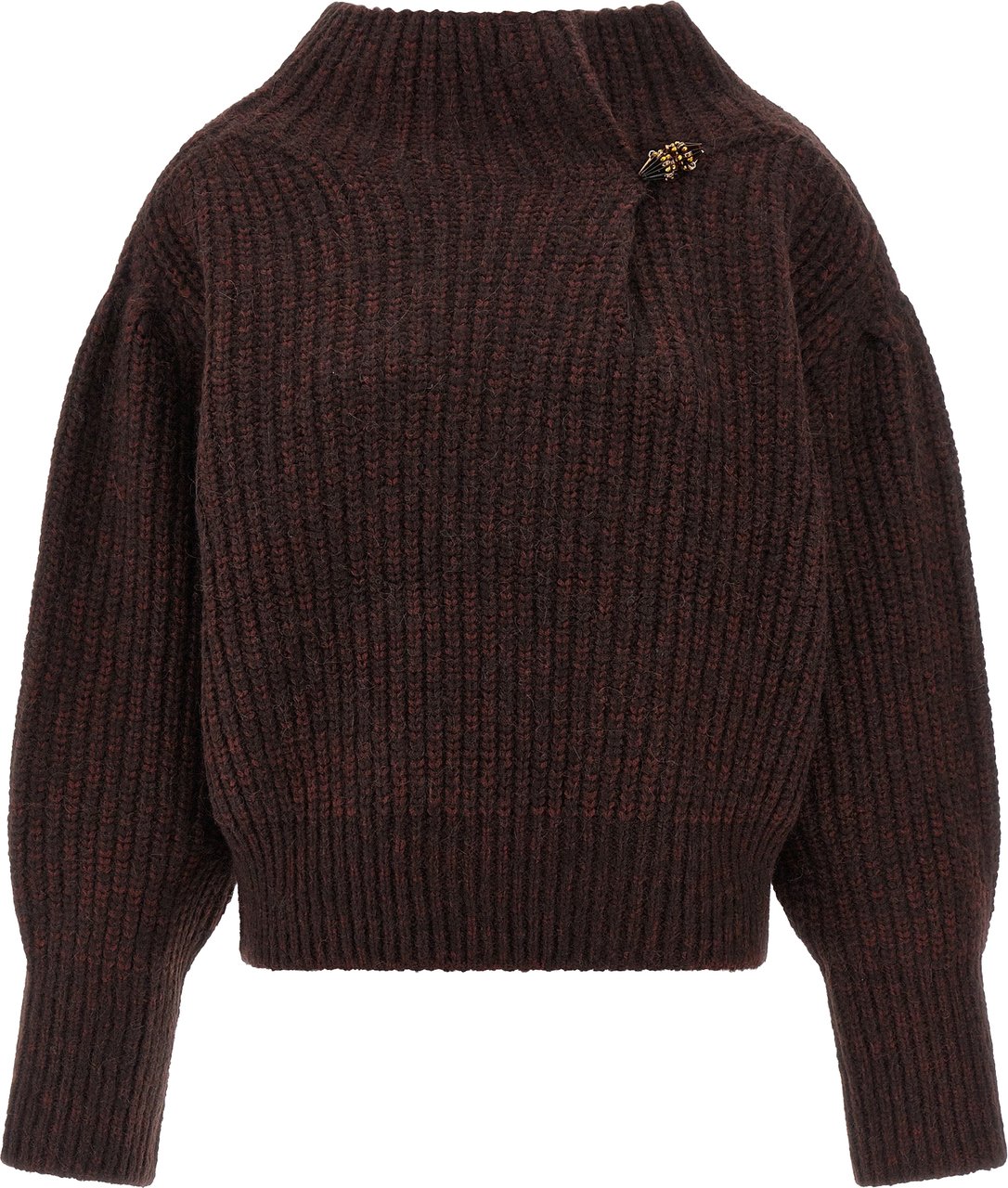 Dries Van Noten Bordeaux Wool Cardigan Maroon