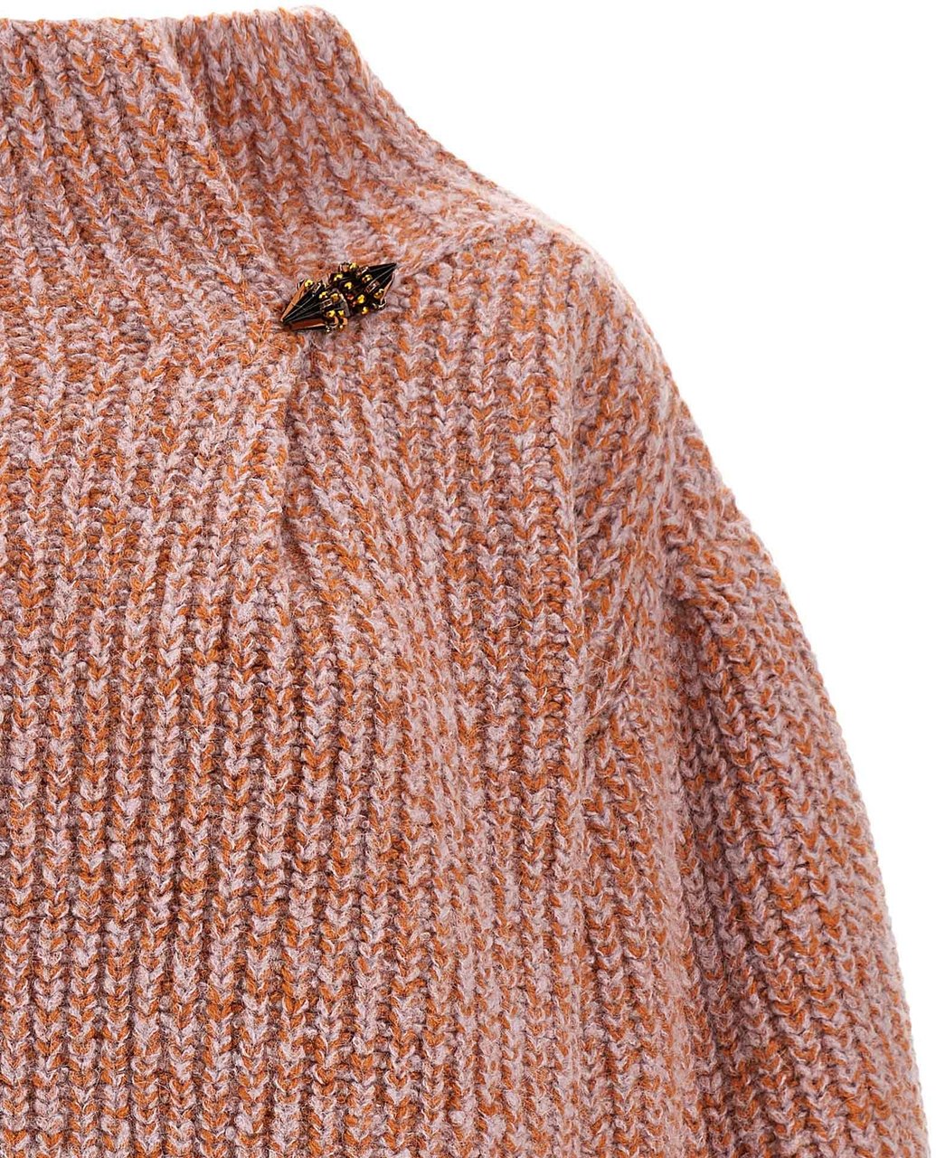 Dries Van Noten Multicolor Wool Cardigan Roze
