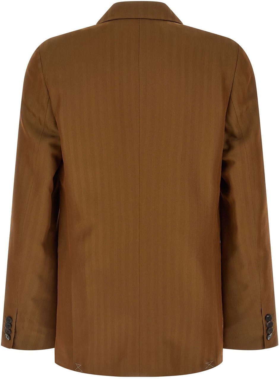 Dries Van Noten Brown Wool Blazer Bruin
