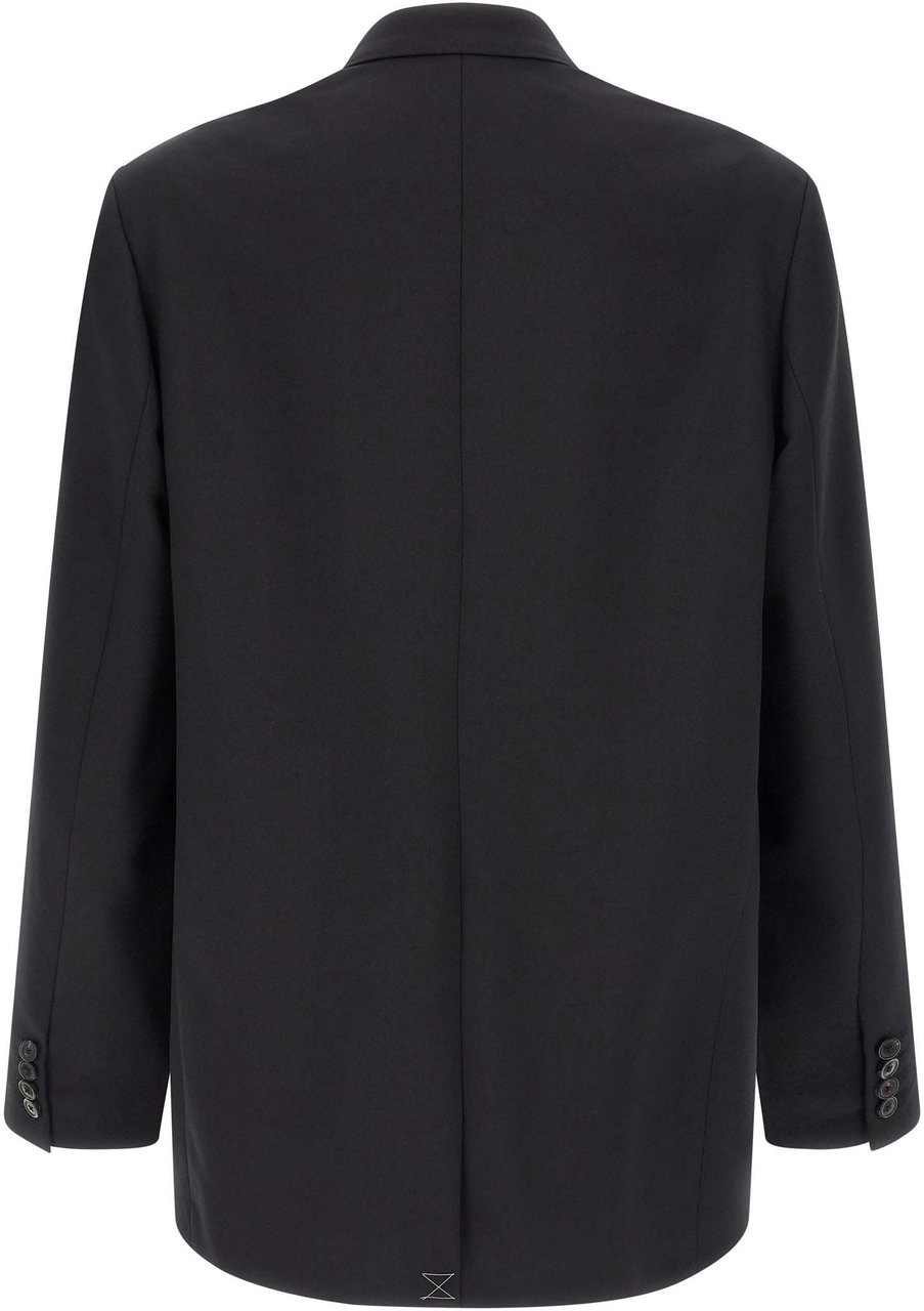 Dries Van Noten Black Wool Blazer Zwart