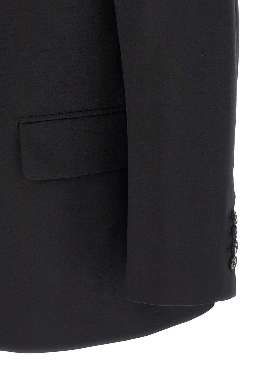 Dries Van Noten Black Wool Blazer Zwart