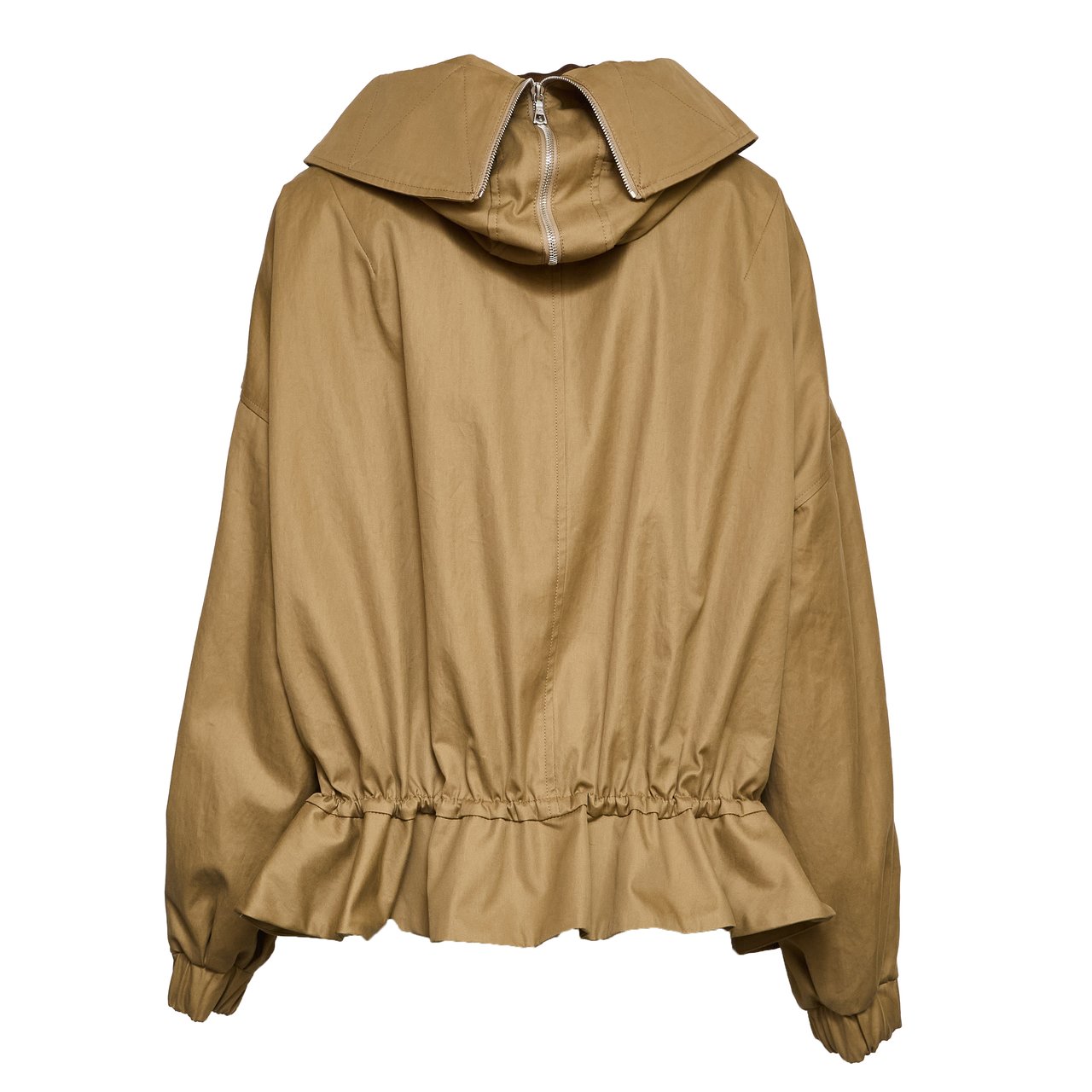 Dries van Noten Villas Hooded Zipped Over Jacket Bruin