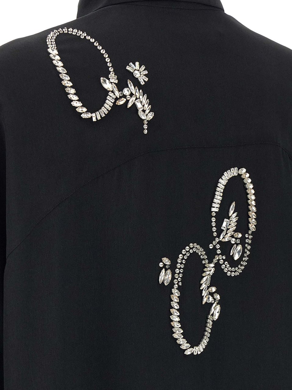 Dries Van Noten Black Polyester Blouse Zwart