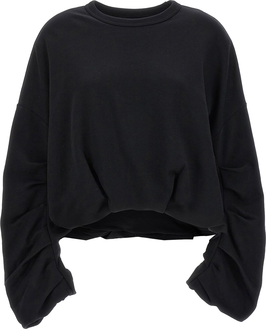 Dries Van Noten Black Cotton Sweatshirt Zwart