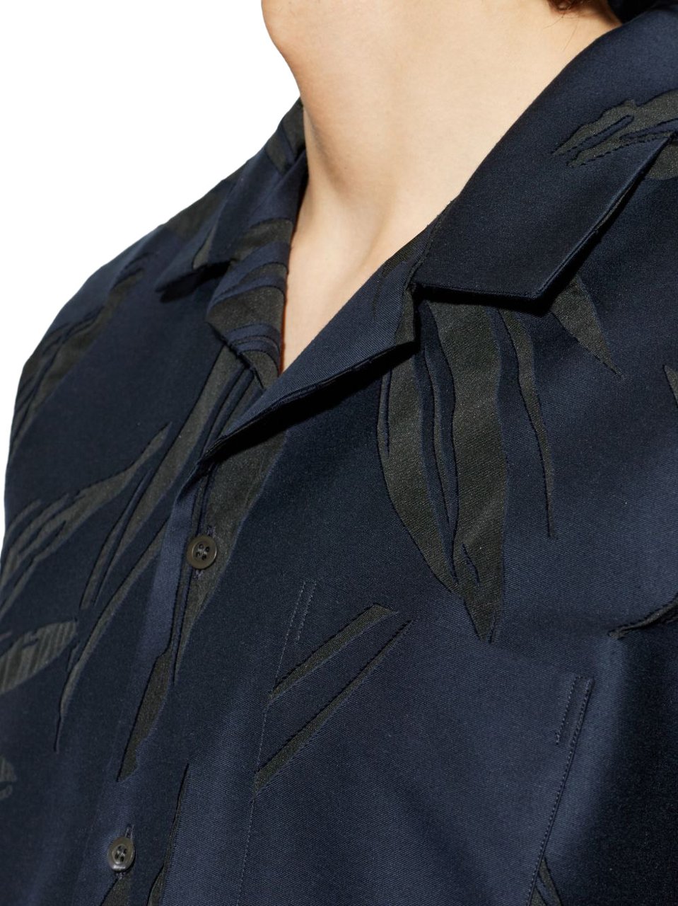 Dries van Noten Short-Sleeved Camp Collar Shirt Blauw
