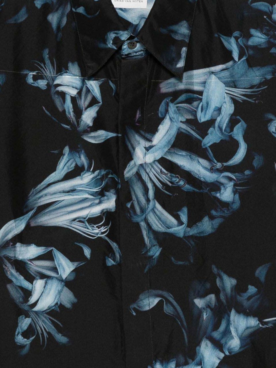 Dries van Noten Floral Print Long-Sleeve Shirt Zwart