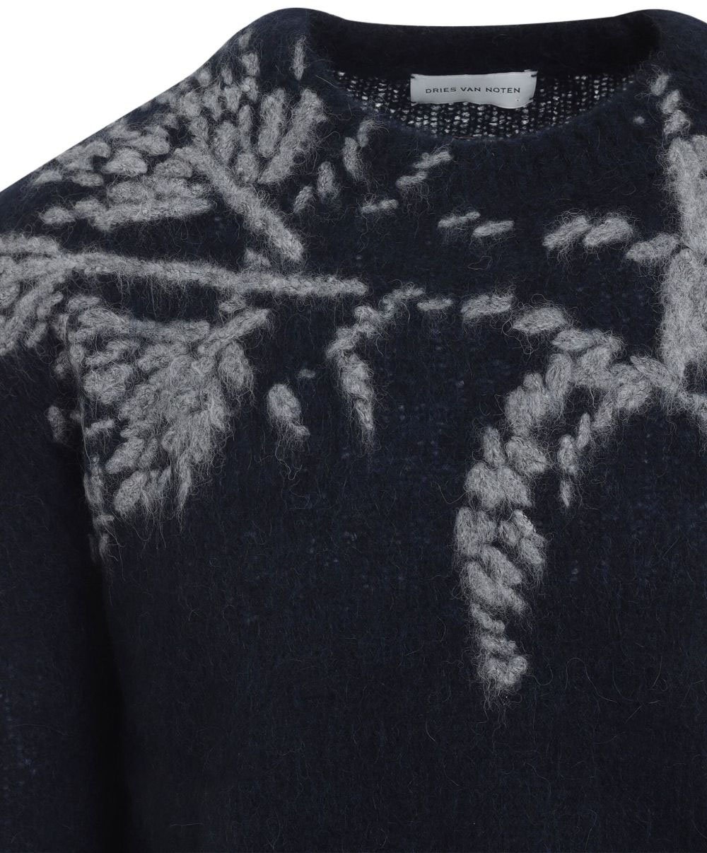 Dries van Noten Wool Blend Sweater Zwart