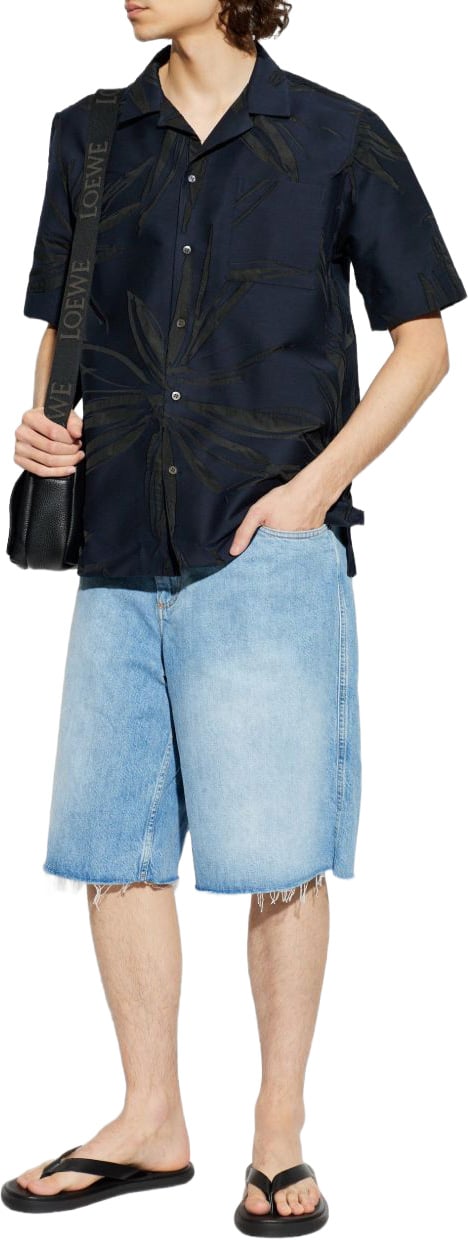 Dries van Noten Short-Sleeved Camp Collar Shirt Blauw
