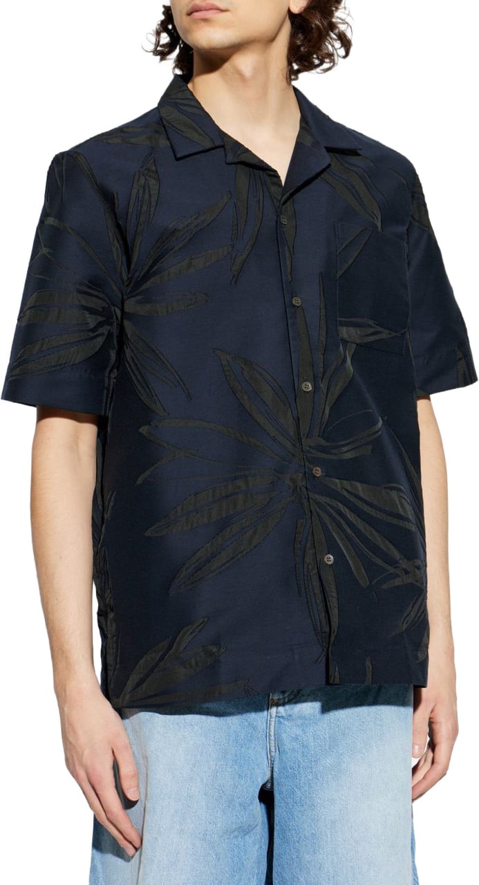 Dries van Noten Short-Sleeved Camp Collar Shirt Blauw