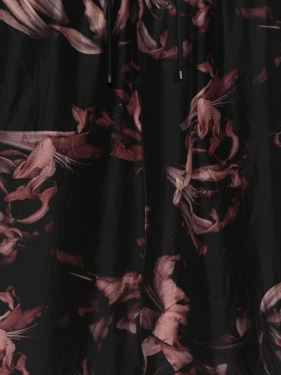 Dries van Noten Relaxed-Fit Floral Print Trousers Zwart