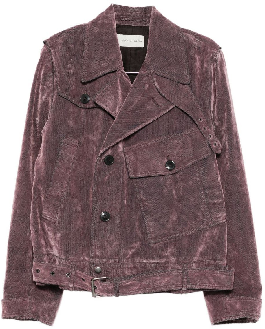Dries van Noten Lilac Purple Corduroy Jacket Grijs