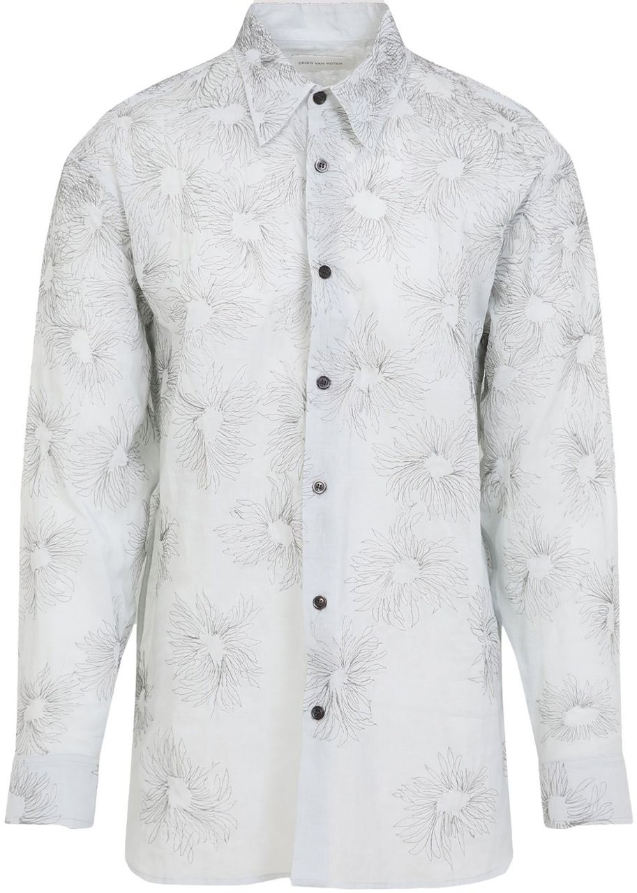Dries van Noten Shirts Ice Blue Blauw