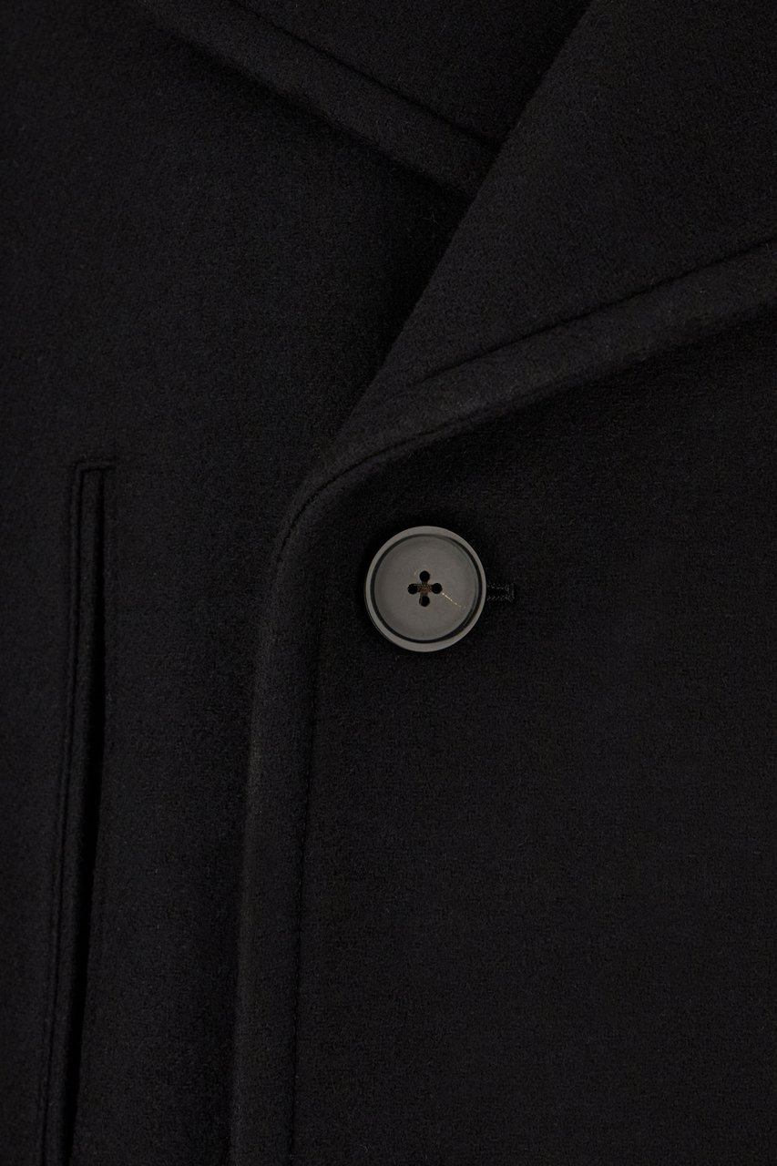 Dries van Noten Dries Van Noten Black wool blend coat Zwart