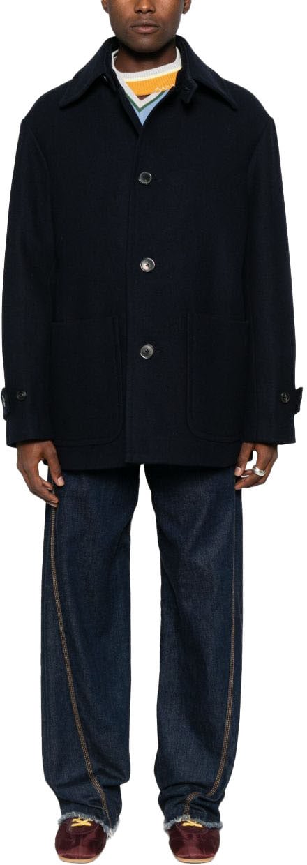 Dries van Noten Coats Blue Blauw