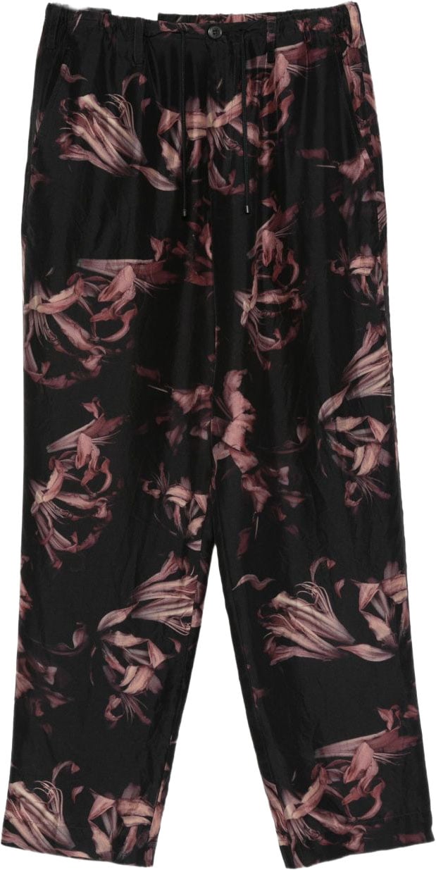 Dries van Noten Trousers Rosa Zwart