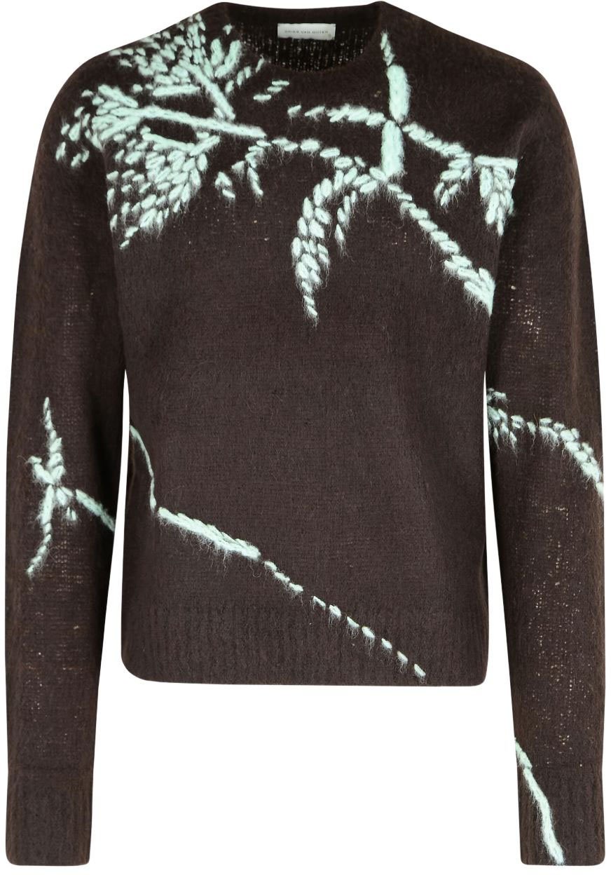 Dries van Noten Sweaters Dark Brown Bruin