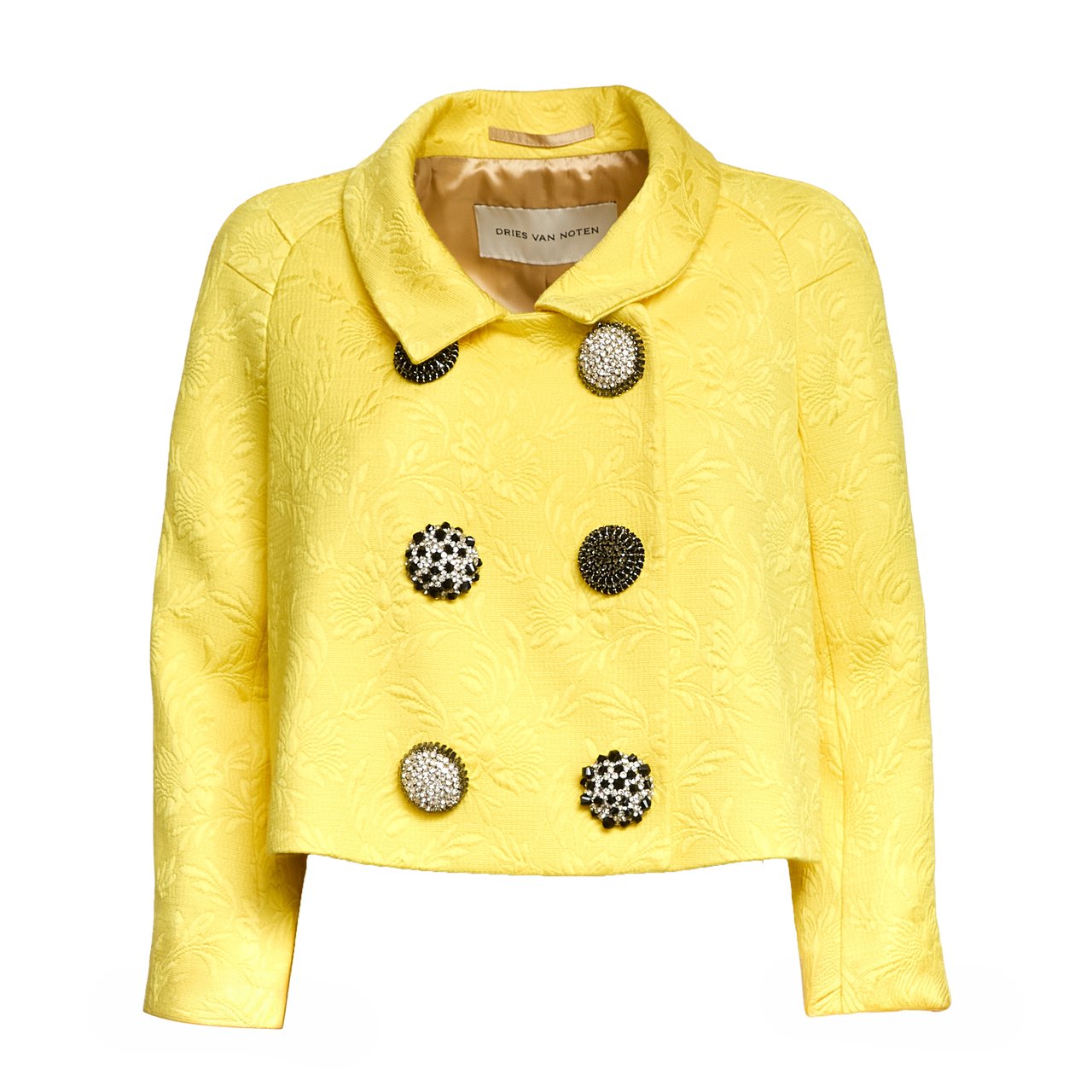 Dries van Noten Vipa Jewel Floral Jacquard Blazer Goud
