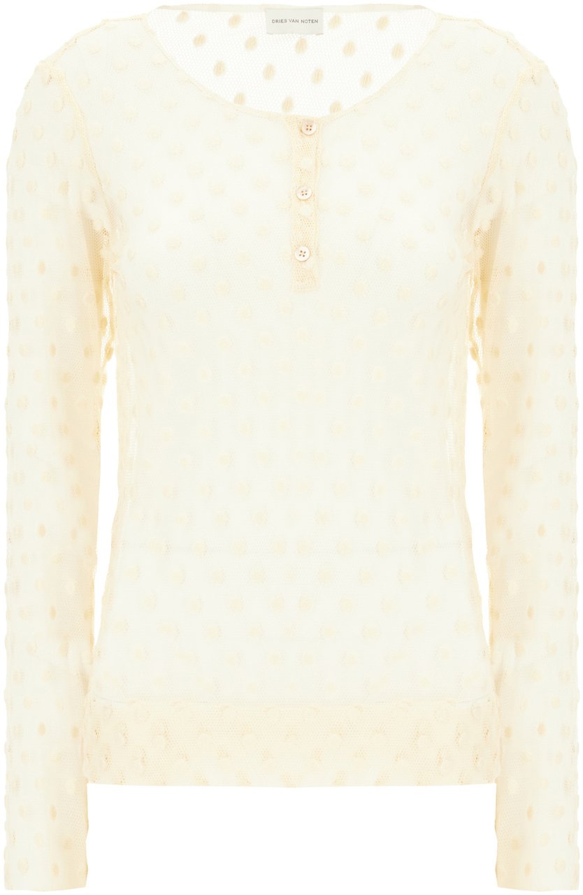 Dries van Noten Dries Van Noten Sand cotton blend top Neutraal