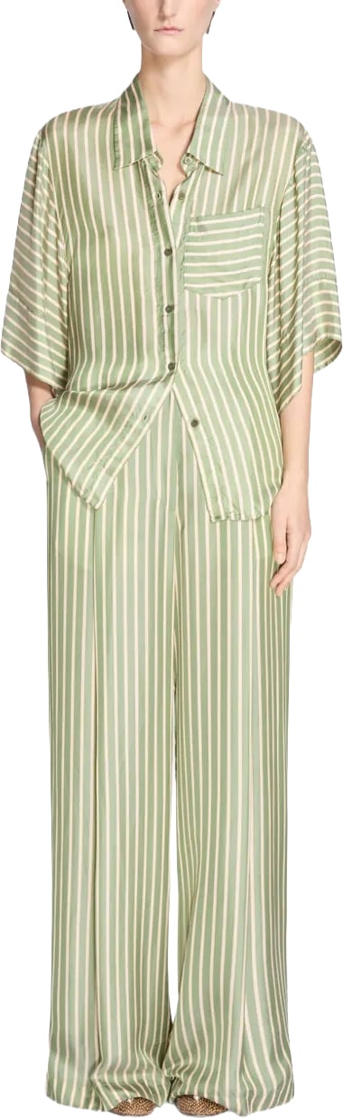 Dries van Noten Clea Bis 3274 Shirt Green Groen