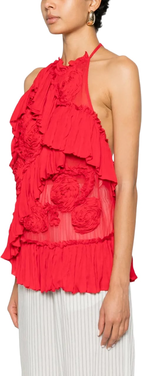 Dries van Noten Callas Emb 3376 Shirt Red Rood