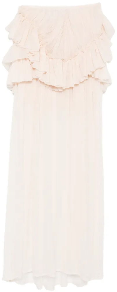 Dries van Noten Shelby Long 3040 Skirt Ecru Divers