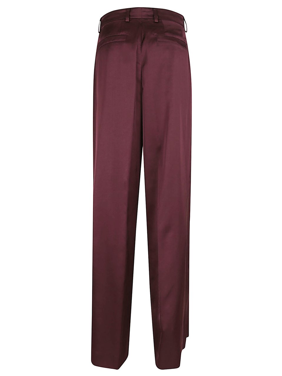 Dries van Noten Wide-Leg High-Waist Trousers with Tailored Finish Maroon