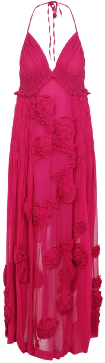 Dries van Noten Drina Emb Dress Fuchsia Roze