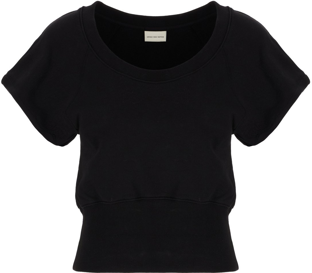 Dries van Noten Dries Van Noten Black cotton t-shirt Zwart