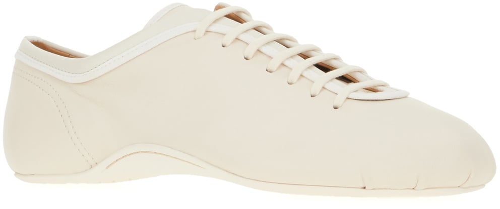 Dries van Noten Dries Van Noten Chalk leather Ballerina sneakers Wit