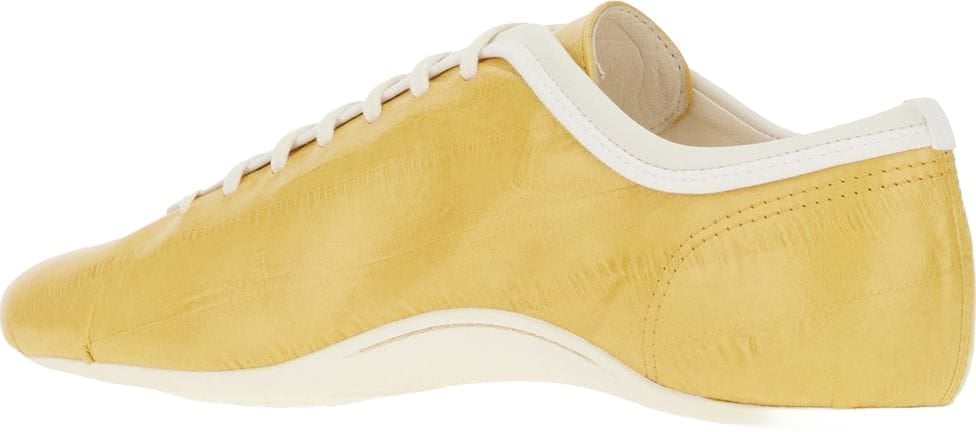 Dries van Noten Dries Van Noten Ochre leather Ballerina sneakers Geel