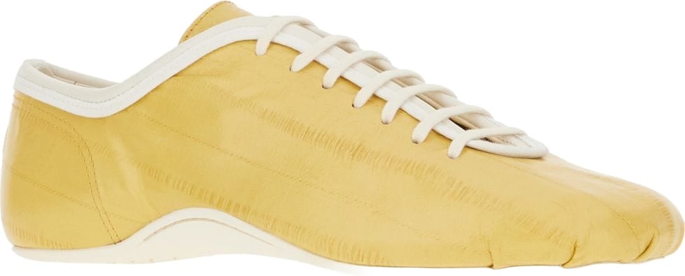 Dries van Noten Dries Van Noten Ochre leather Ballerina sneakers Geel