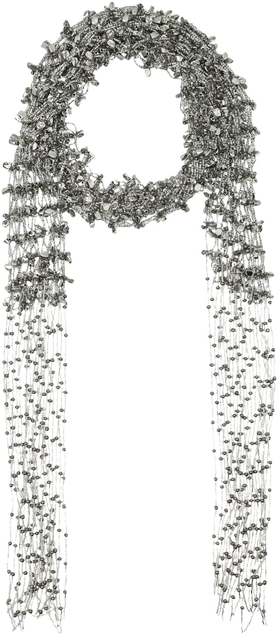 Dries van Noten Dries Van Noten embroidered scarf necklace Zilver