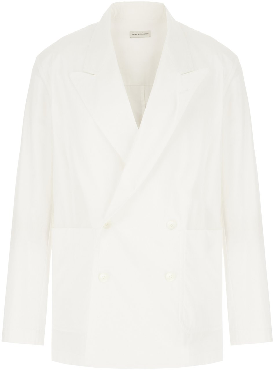 Dries van Noten Dries Van Noten White cotton blazer Wit