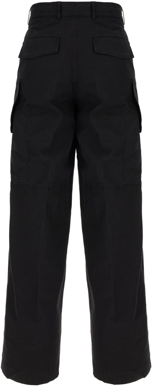 Dries van Noten Dries Van Noten Black stretch cotton pants Zwart