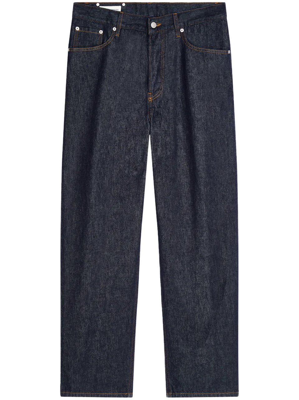 Dries van Noten Straight-Leg Dark Denim Trousers with Classic Five-Pocket Design Zwart