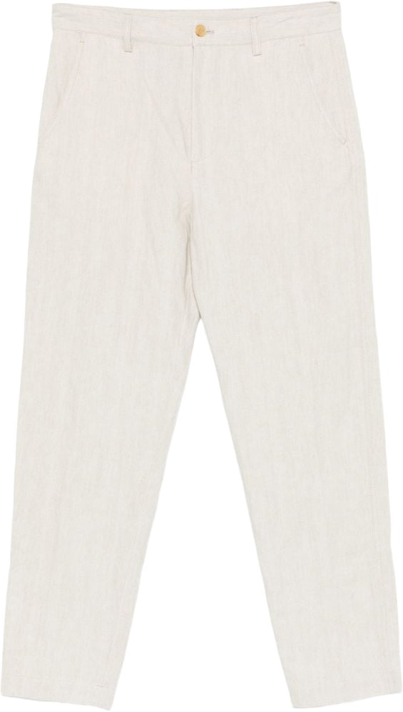 Dries van Noten Trousers Off White Wit