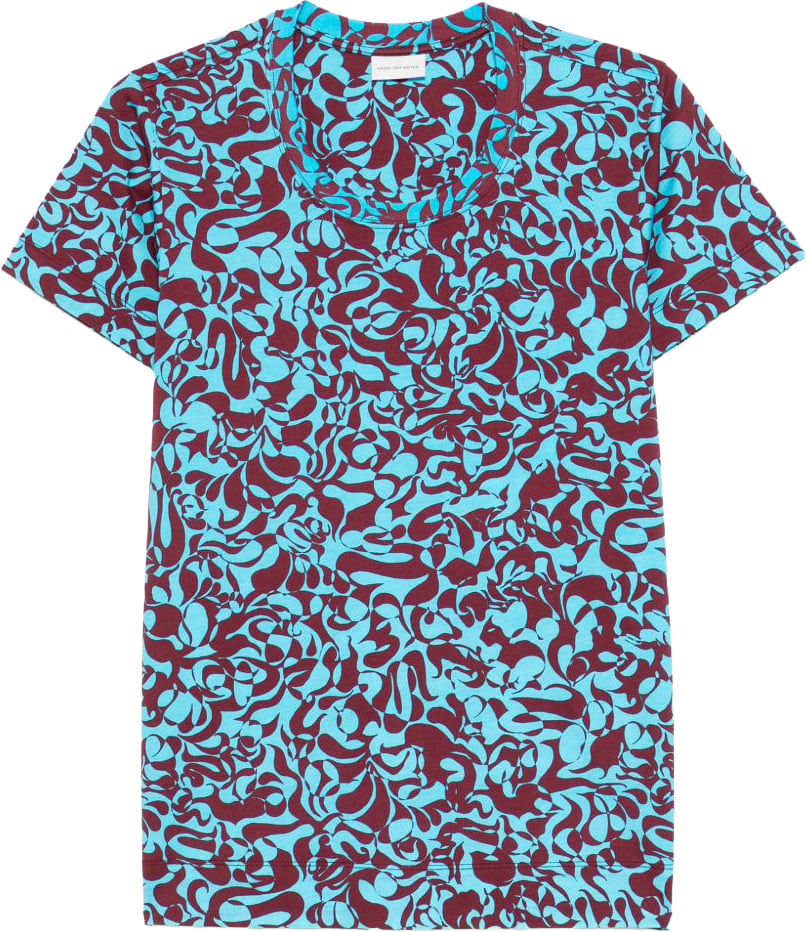 Dries van Noten T-Shirts And Polos Turquoise Cyaan