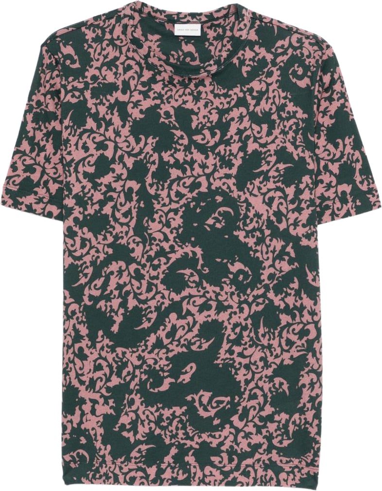Dries van Noten T-Shirts And Polos Old Pink Donkergroen