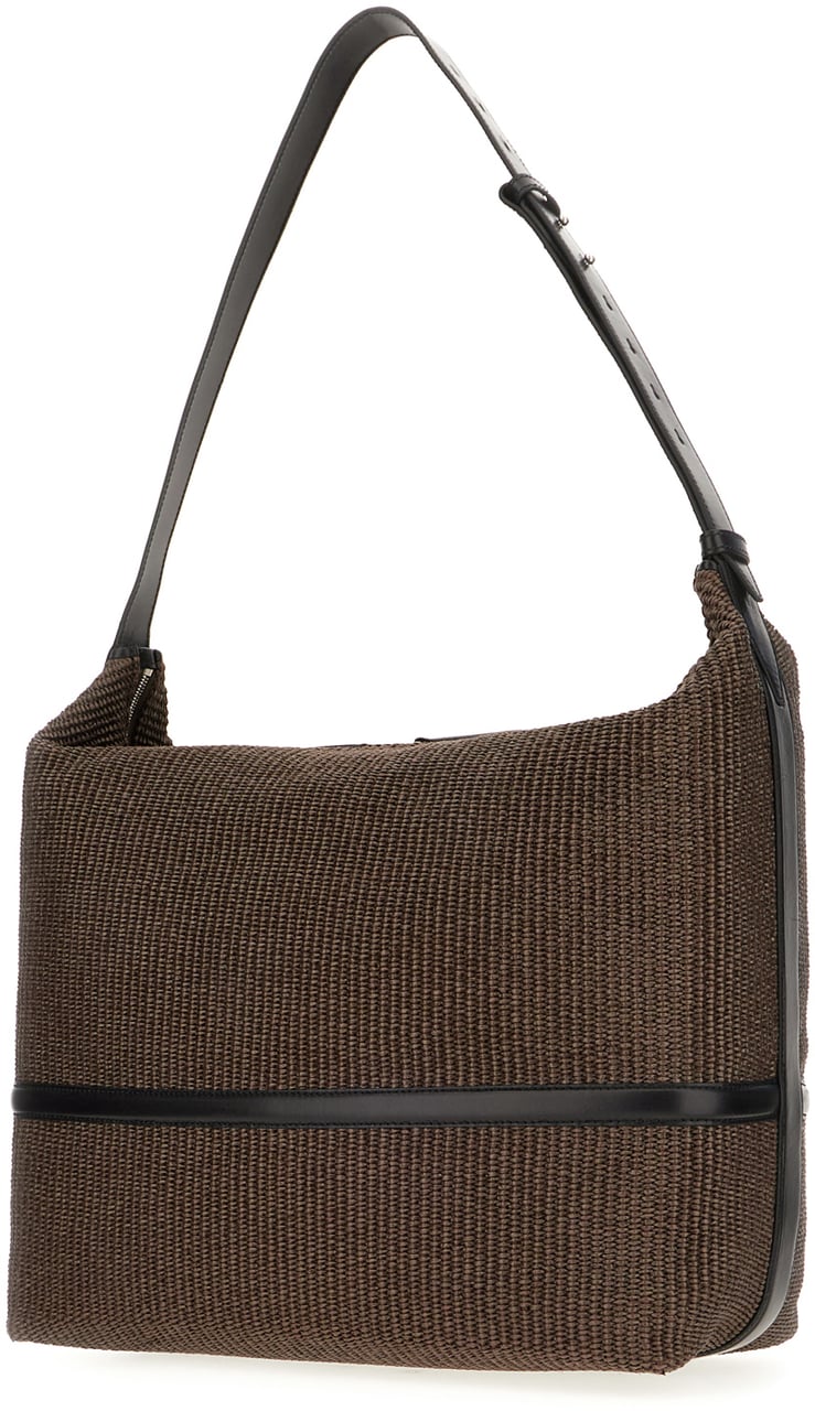 Dries van Noten Dries Van Noten Chocolate rafia shopping bag Bruin