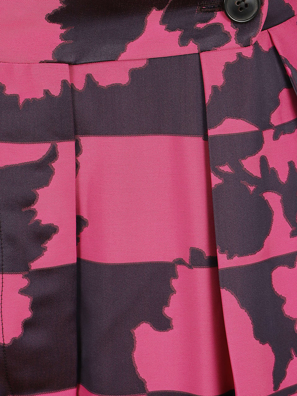 Dries van Noten Fluid Wide-Leg Trousers with Abstract Floral Overlay Roze