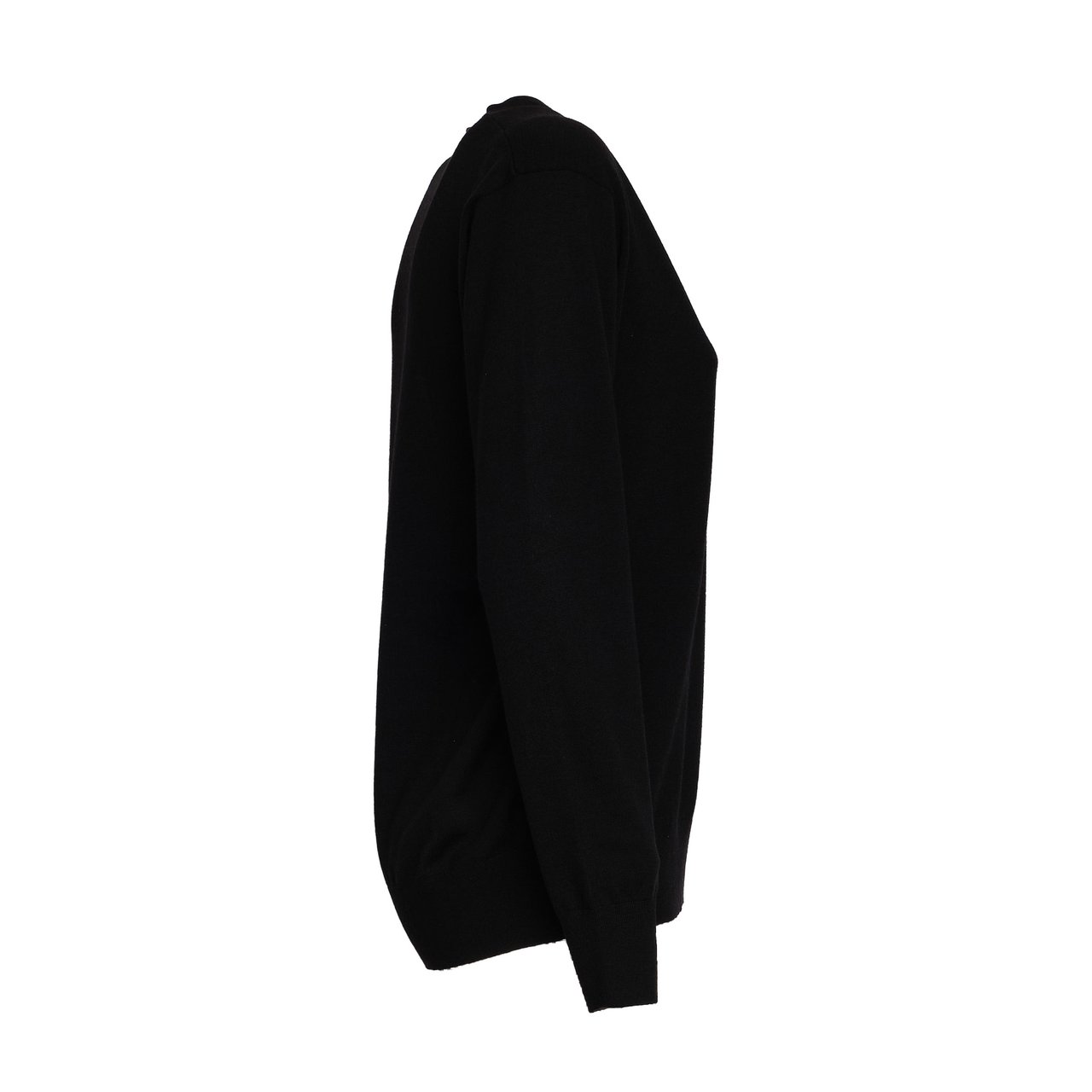 Dries van Noten Tuomas Merino Wool V Neck Sweater Zwart