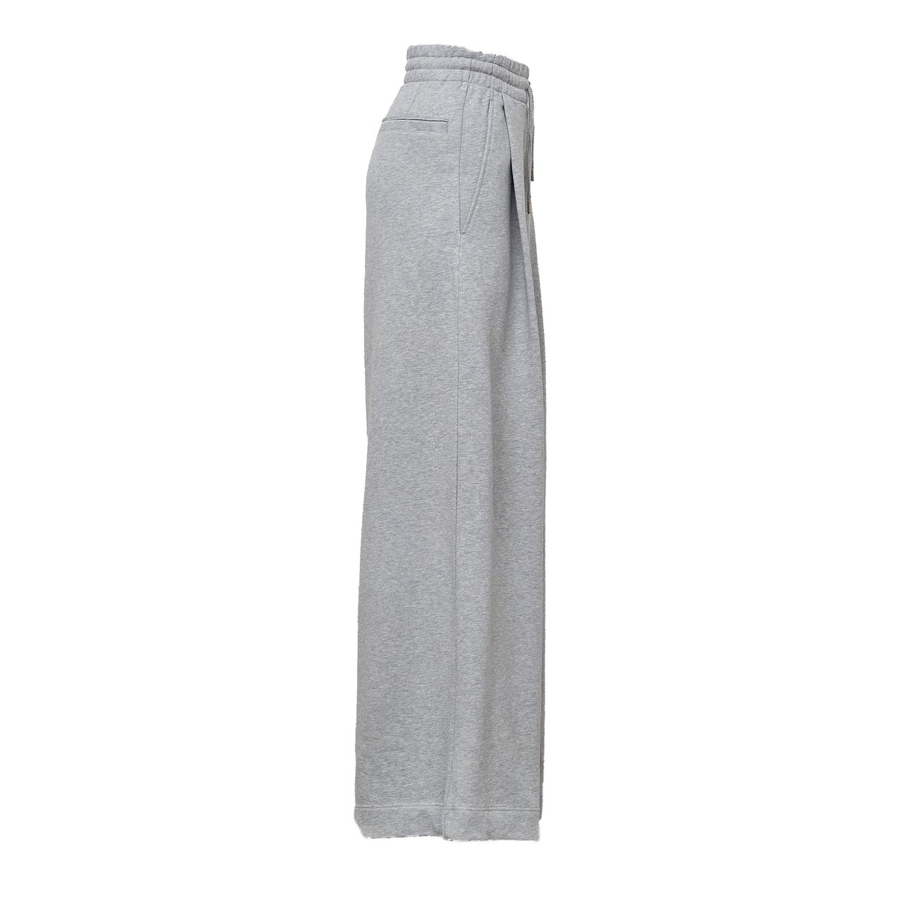 Dries van Noten Soft Wide-Leg Pants with Mid-Rise Waist and Elasticized Band Grijs